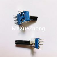 Original new RK12 double potentiometer B10K 20K 50K 100K electronic organ speaker audio volume adjustment single row 6pin SWITCH