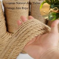 1-14mm Natural Jute Twine Vintage Jute Rope Cord String Twine Burlap For DIY Crafts Gift Wrapping Gardening Wedding Decor General Craft