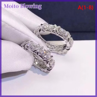 Moito แหวนเพชรแฟชั่นหรูหราเบาแหวนนิ้วมือธรรมดาสำหรับผู้หญิงเครื่องประดับเสน่ห์งานหมั้นของขวัญแต่งงาน