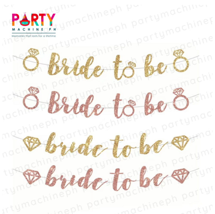 Bride To Be Glitter Banner Bridal Shower Lazada Ph 1056