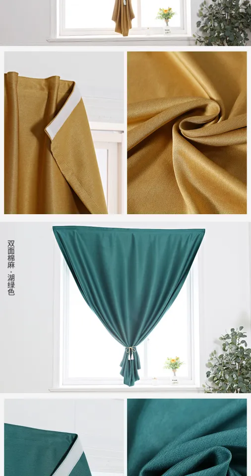 No Punch Velcro Curtain Shading Anti UV Light Easy Install Bathroom  Blackout Window Curtains for The Kitchen Bedroom Living Room