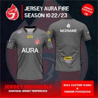 แฟชั่นใหม่ เดนิม AURA FIRE SESON 10 ใหม่ 2022 BAJU KAOS GAMING ESPORTS PREMIUM TERBARU FREE NICKNAME 2023