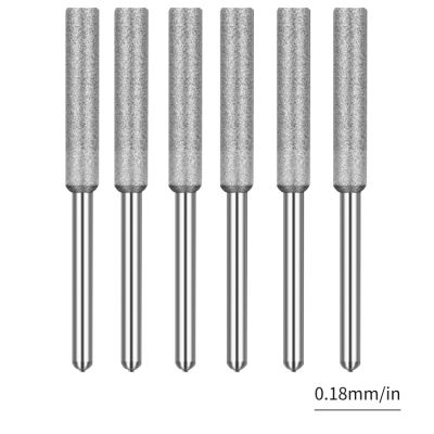 6ชิ้นเพชรเคลือบทรงกระบอกเสี้ยน4.0/4.8/5.5มิลลิเมตรคลั่งเหลาหินไฟล์เลื่อยโซ่เหลาแกะสลักบดเครื่องมือ