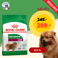 Royal Canin Mini Indoor Adult 500 g. อาหารสุนัขโรยัล คานิน สำหรับสุนัขโต พันธุ์เล็ก เลี้ยงในบ้าน ชนิดเม็ด