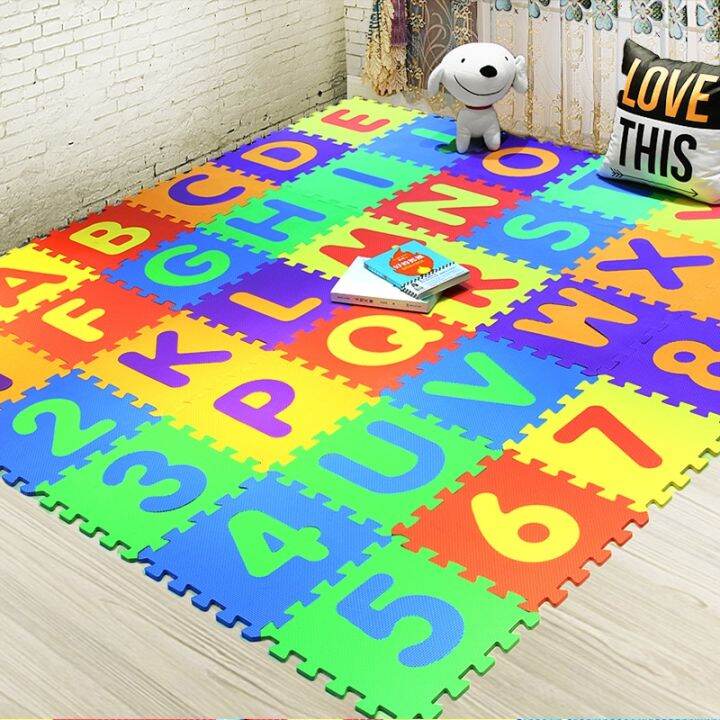 26 Pcs Random Letter Puzzle Floor Foam Mats 30x30cm Number Baby Play