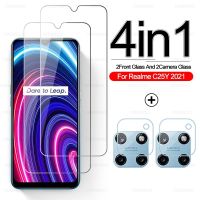 （AA NEW） Realmi C25Y แก้ว4in1Protective แก้ว ForC25Y C25 Y C 25Y RealmeC25Y RMX3265 6.5 Quot; หน้าจอป้องกันฟิล์ม