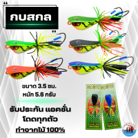 กบสกล รุ่น กบกระโดด ขนาด 3.5 ซม. หนัก 5.6 กรัม ทำจากไม้ 100%