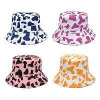 {You have a hat} มาใหม่ Topi Bucket ฤดูร้อนพิมพ์ลายวัวสำหรับผู้หญิงผู้ชายหมวกปานามาหมวกเดินป่าสองด้านที่ใส่หมวกชาวประมงหมวกฮิปฮอปสำหรับทุกเพศ