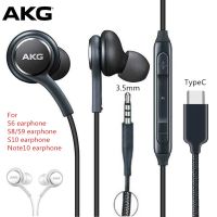 Samsung AKG S21ของแท้แฮนด์ฟรีพร้อมไมค์เชื่อมต่อ AUX ชนิด C 3.5มม. สำหรับ S8 S8 + S9 S9 + S20 S10