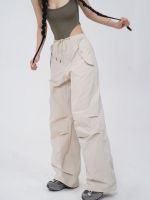 2023 High quality new style quick-drying overalls mens and womens summer thin 2023 new high-waist casual wide-leg small American retro sports pants