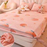 Warm Fitted Sheet Coral Fleece Mattress Cover Twin/Queen Size Bedsheet with Elastic Band lencol cama casal(Pillowcase Need Order