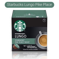 กาแฟแคปซูล STARBUCKS LUNGO PIKE PLACE EXP 03/24 สตาร์บัคส์ เนสกาแฟ โดลเช่ กุสโต้ ไพค์เพลส 12 แคปซูล 1 กล่อง