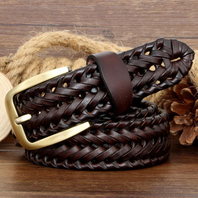 Uni Men and Women Belt Genuine Leather Female Belt Knitted Quality Belt Male Luxury strap Belts Cummerbund dropshipping