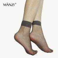 MZ12F03 MANZI Womens Crystal Silk Invisible Short Socks No Show Leisure Fashion Thin Socks for Spring Summer