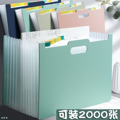 ☑ Vertical Portable Organ Bag A4 Large-capacity Folder Vertical Multi-layer Test Paper Storage Classification Induction Insert bag