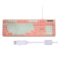 ROSE PINK BACKLIT GAMING KEYBOARD OKER KB-911 (คีบอร์ดเกมมิ่ง)