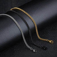 Basic Punk สแตนเลสสร้อยคอเหล็กสำหรับผู้ชายผู้หญิง Link Chain Chokers วินเทจสีดำทองโลหะแข็งสร้อยคอ