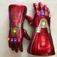 1:1ไฟ LED 4หินคอสเพลย์ถุงมือ Tony Stark ซูเปอร์ฮีโร่คอสเพลย์ Props PVC Kid Gift