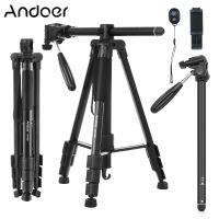 Andoer TTT-009 168เซนติเมตร/66.14นิ้วแบบพกพาการถ่ายภาพขาตั้งกล้อง Monopod กล้องแนวนอนขาตั้งกล้องยืนอลูมิเนียม360 ° หมุนได้5กิโลกรัม/11lbs ความจุโหลดด้วยคลิปโทรศัพท์เปลี่ยนชัตเตอร์ระยะไกล