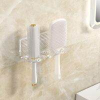 Acrylic Toilet Hole-Free Comb Holder Wall Mounted Beauty Instrument Shaver Vanity Air Cushion Comb Storage Rack Bathroom Counter Storage