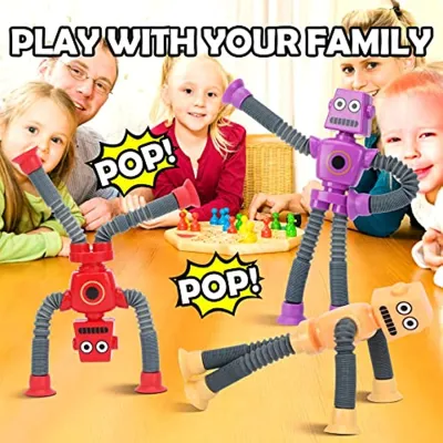 ASM หลอดป๊อปหุ่นยนต์ Fidget Tube ของเล่นที่สร้างสรรค์โดยใช้ประสาทสัมผัส Fidget Toys Twisted TDeformed ที่เปลี่ยนแปลงตลอดเวลาสนุกบีบอัดของเล่นเด็กยุ่งยาก