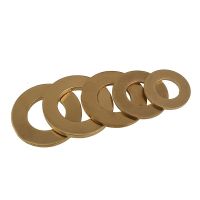 Brass Flat Washer M2 M2.5 M3 M4 M5 M6 M8 M10 M12 M14 M16 M18 M20 GB97 High Quality Thickened Copper Metal Screw Plain Gasket Pad Nails  Screws Fastene