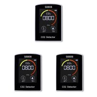 3X 4-In-1 Digital CO2 Meter Measure Carbon Dioxide Humidity Temperature TVOC Sensor Tester CO2