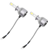 ANGEL 1คู่ C6 H1ไฟหน้ารถ LED 4000LM 12-24V 80W 6000K ไฟหน้าสีขาวซีนอน