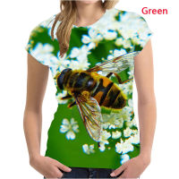 2023 newNew Cool Fashion T-shirt Women 3d Print Bee Short Sleeve Tops Tees T Shirt