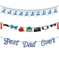 1set New Happy Father Day Decoration Banner Heart Shape Love You Papa Foil Globos Dad Birthday Party Decor Papa Festival Gift Banners Streamers Confet