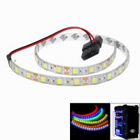 led lights for pc case 5050 SMD Flexible LED Strip Light 12V DC Background PC Computer Case Adhesive tape Light white blue red