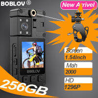 Boblov A24 HD 1296P Body Mini Action กล้องตำรวจ 180° 1.54 Inch 2000Mah 256GB Night Version DVR Video Recorder กล้องกล้องตำรวจดิจิตอลสวมใส่ได้เครื่องบันทึกวีดีโอ Bodycam Actioncam Motorcycle Dash Cam For Vlogging