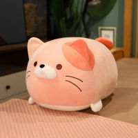 Cute Round Ball Shape Fat Lazy Cat Plush Toy Stuffed Cartoon Aniamls Feather Cotton Likelike Flower Cat Throw Pillow Cushion