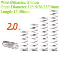 ✌◐▬ 4Pcs/Lot Compression Spring Return Spring Steel Wire Diameter 2mm Outside Diameter 12/15/26/28/30mm 304 Stainless Steel