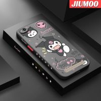 เคส JIUMOO สำหรับ Xiaomi Redmi 5 5A 5 PLus เคสมีน้ำค้างแข็งโปร่งใสลายการ์ตูน Kuromi เคสซิลิโคนรูปสี่เหลี่ยมขอบด้านข้างฝาหลังเต็มรูปแบบเคสป้องกันเคสมือถือกันกระแทกดีไซน์ใหม่กล้อง