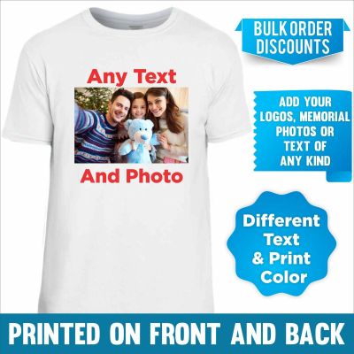 Personalised Tshirt Custom Your Image Dtg Printed Stag Hen Party Adults T