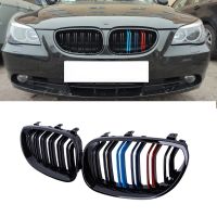 ตะแกรงไตด้านหน้ารถยนต์สีดำเงา M สำหรับ BMW 5 Series E60 E61 2003 - 2010 M5 520I 523I 525I 528I 530I 535I 540I 530Dd 520D