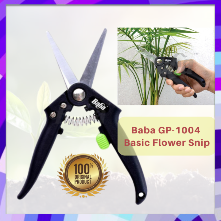 Baba GP-1004 (1) Basic Flower Snip / Gunting Bunga / Garden Scissors ...