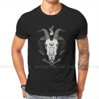 Occult Goat Skull Classic O Neck Tshirt Baphomet Art Pure Cotton Original T Shirt Men Tops Individuality
