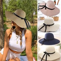 2022 New Simple Foldable Wide Brim Floppy Girls Straw Hat Sun Hat Beach Women Summer Hat UV Protect Travel Cap Lady Cap Female