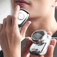 ㍿■❧ Electric Mini Shaver For Men Pocket Size Washable Electronic Razor Rechargeable Portable Travel Cordless Shaving Face Beard