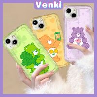 VENKI -สำหรับ iPhone 11 เคสโทรศัพท์ใสเคส TPU Soft Case ถุงลมนิรภัยกันกระแทกน่ารักหมีการ์ตูนน่ารักเข้ากันได้กับ iPhone 14 13 Pro Max iPhone 12 Pro Max 11 7 Plus 6 Plus XR xs max