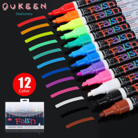 12 PCS ชุดชอล์กปากกามาร์คเกอร์ Erasable Multi สีไฮไลต์กระดานเขียนแบบ LED กระจกหน้าต่าง Art 8ปากกามาร์กเกอร์สีปากกามาร์คเกอร์