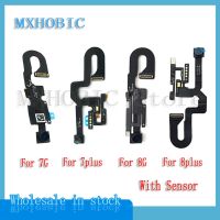 10pcs / lot ด้านหน้ากล้อง Flex Cable สําหรับ iPhone 7 7G 8 8G Plus โมดูลกล้องหันหน้าไปทางขนาดเล็กพร็อกซิมิตีเซ็นเซอร์แสงอะไหล่