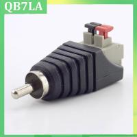 RCA Cable to Audio Male A/V Connector Speaker Wire Universal Adapter Jack Press Plug Terminal adaptor QB7LA