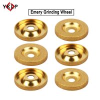 【CW】 50mm Gold Grinding Cup 150Grit Grinder Disc Stone Machine Sharpening