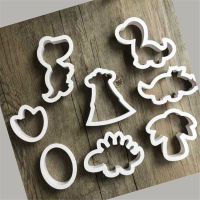 8Pcs DIY Baking Biscuit Mold Tool Biscuit Mold Tool Dinosaur Volcano Cutter Cookies Pastry Mold Cake Decorating