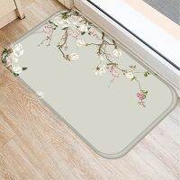 Flowers Leaves Bath Mat Front Door Mat Plant Living Room Carpet Bedroom Hallway Kitchen Rug Home Floor Decor