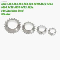 ♙ 5/10/20/50/100/200pcs Complete Specifications 304 Stainless Steel Serrated Gasket Return Gasket Outer Serrated Anti-slip Washers