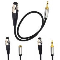 3.5mm Stereo Audio Mini XLR Female 1/8" TRS to 3 Pin Mini XLR Female Headphone Audio Cable Cables